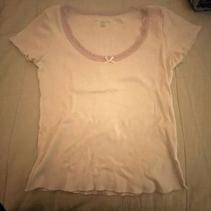 Brandy Melville lace baby tee